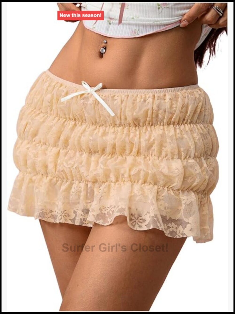 Lace Mini Skirt Sexy Low Rise Y2k Tiered Ruffle Coquette Micro Skirt